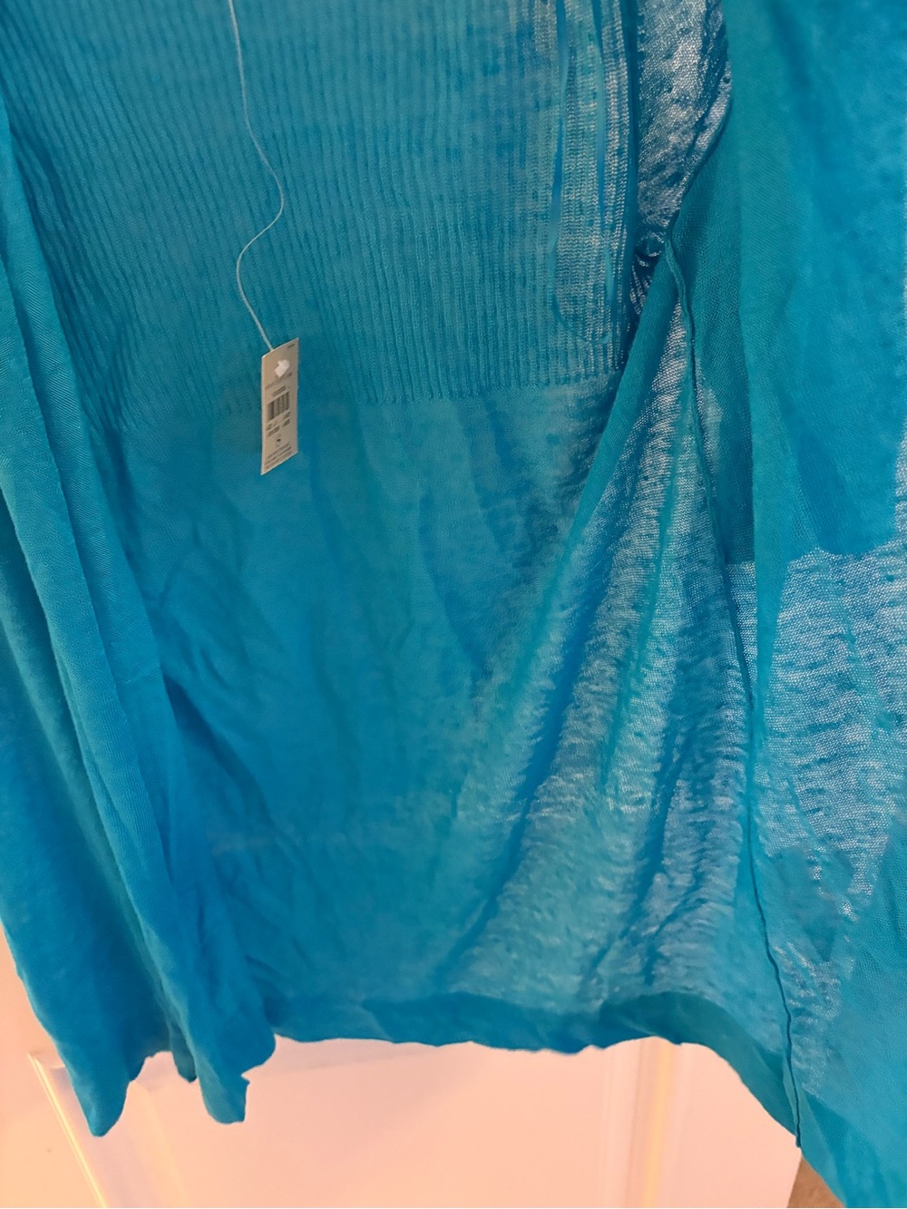 Ann Taylor Short Sleeve Turquoise Open-Front Cardigan NWT - Picture 8 of 14